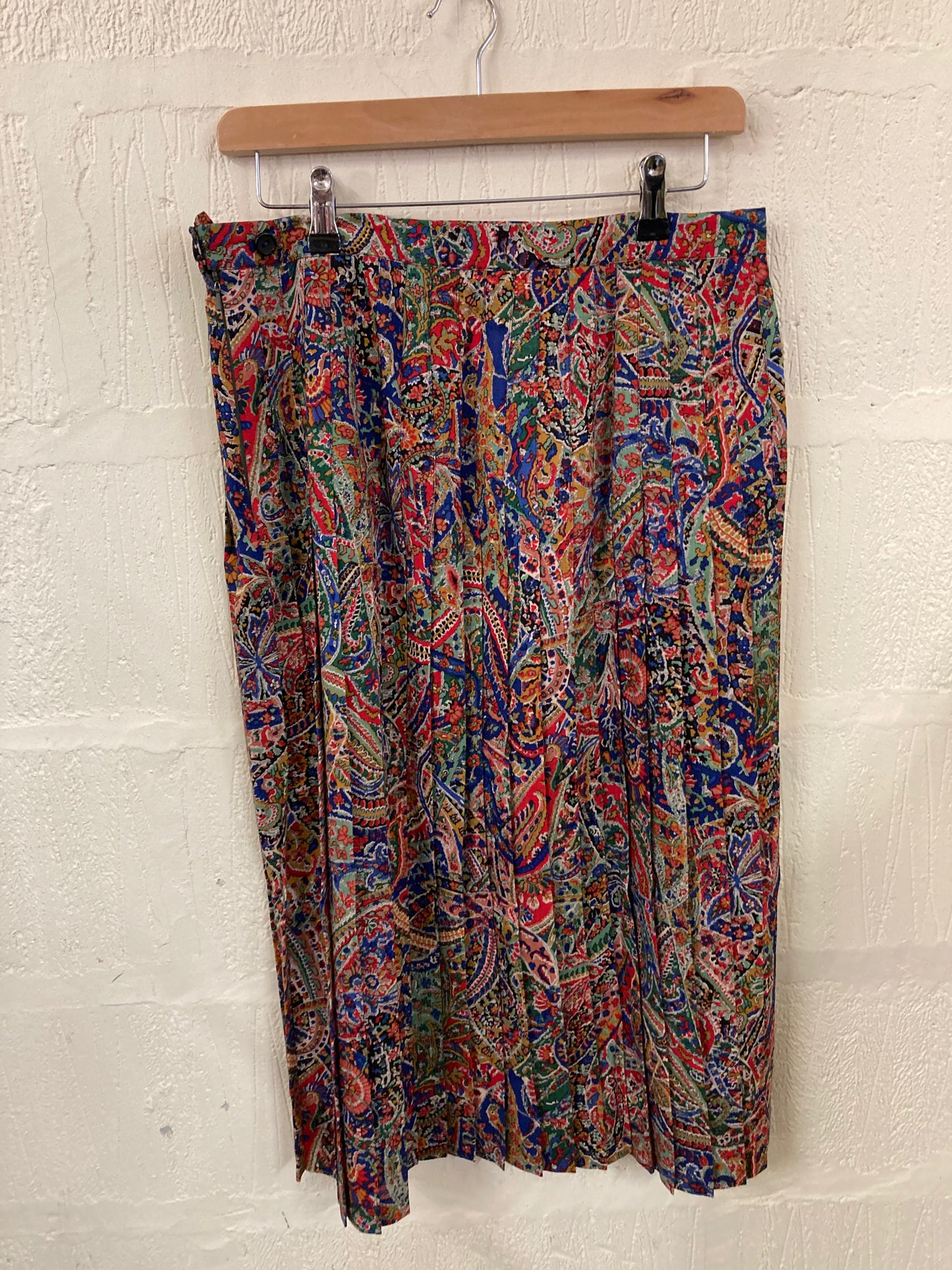 Vintage Tailor Made by Royate Pleated Floral Patterned Skirt Size 14