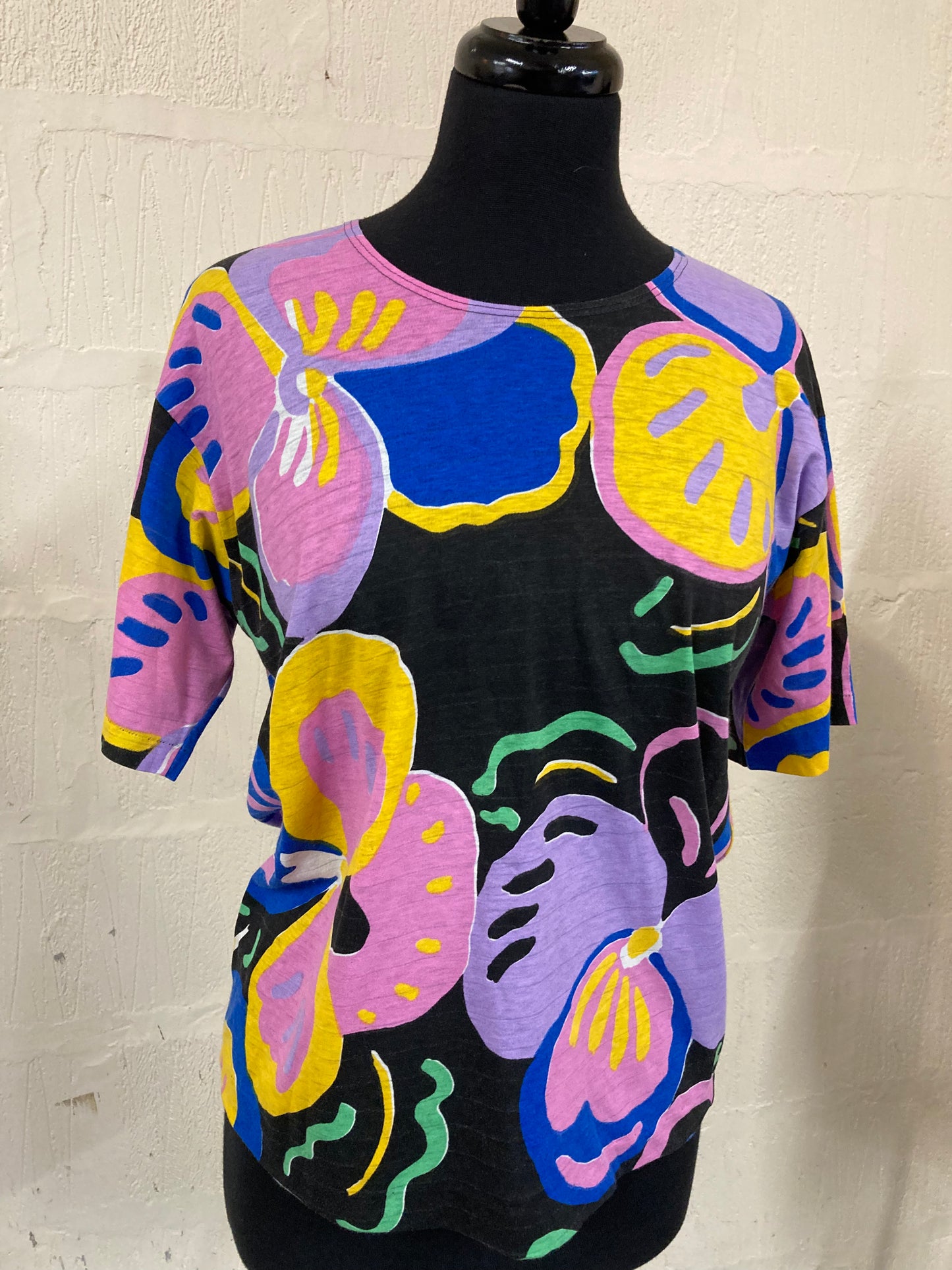 1980s Ken Done Multi Coloured Tee Shirt Size 14