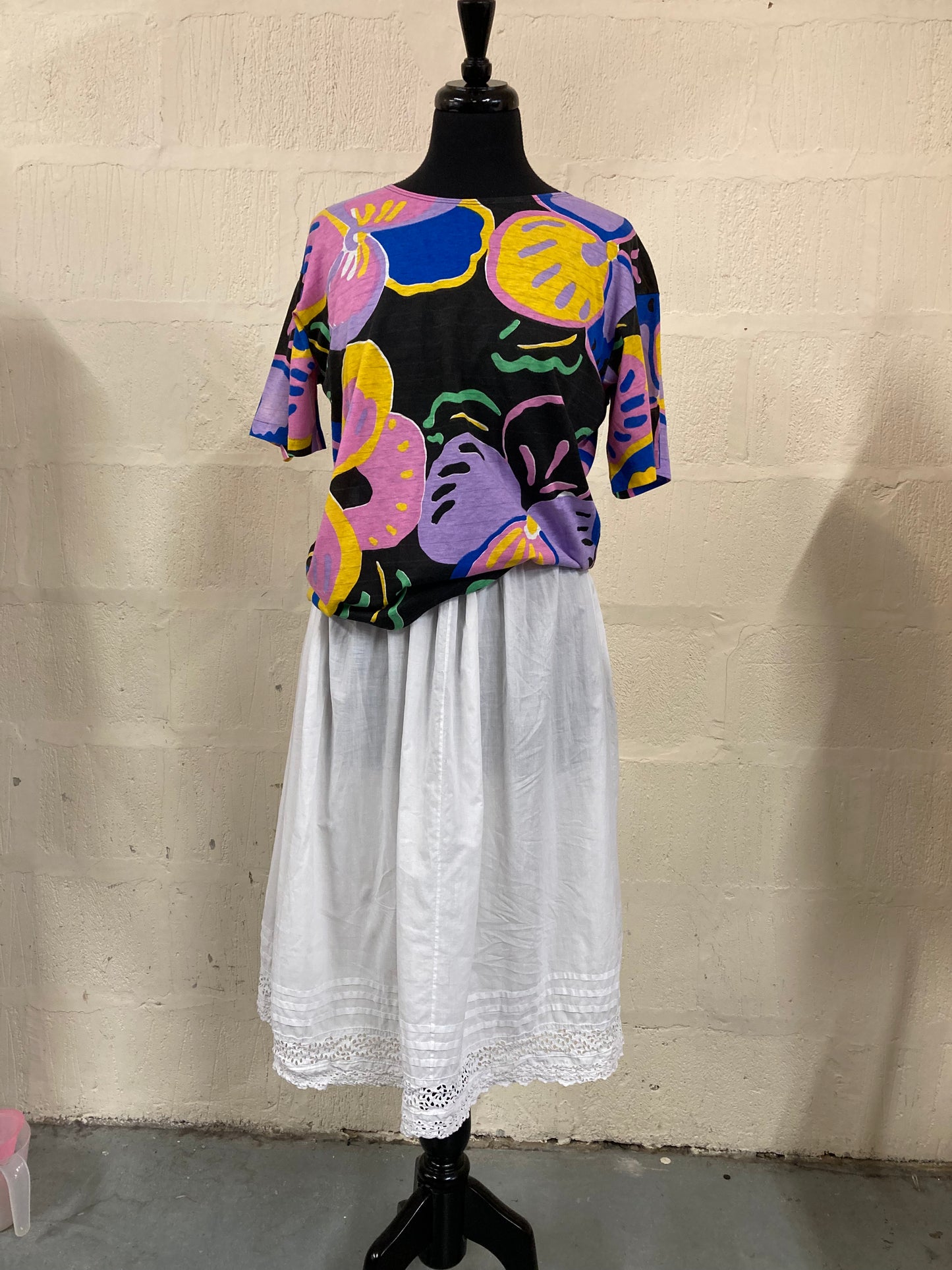 1980s Ken Done Multi Coloured Tee Shirt Size 14