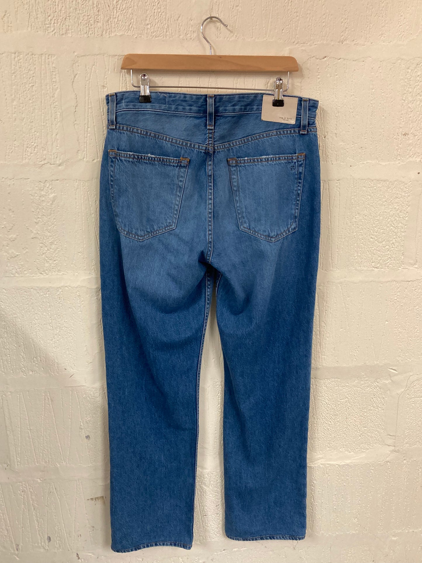 1990s Style Rag and Bone Denim Wide and Low Waist Jeans Size 30, Size 12