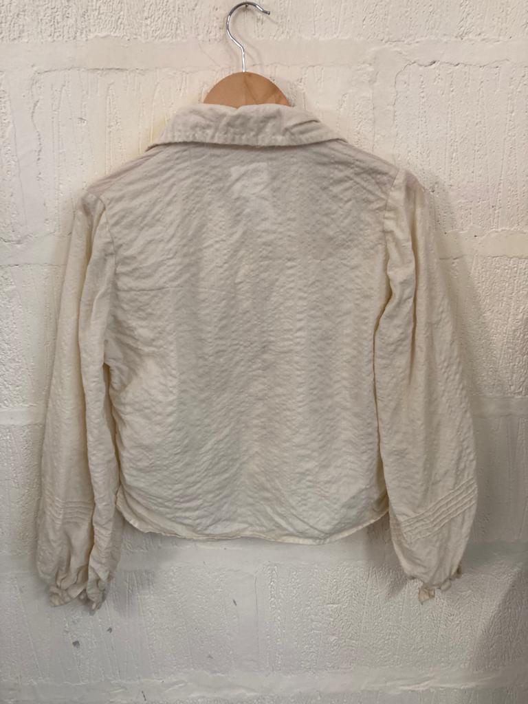 Vintage Cream Wool Blouse Size 10
