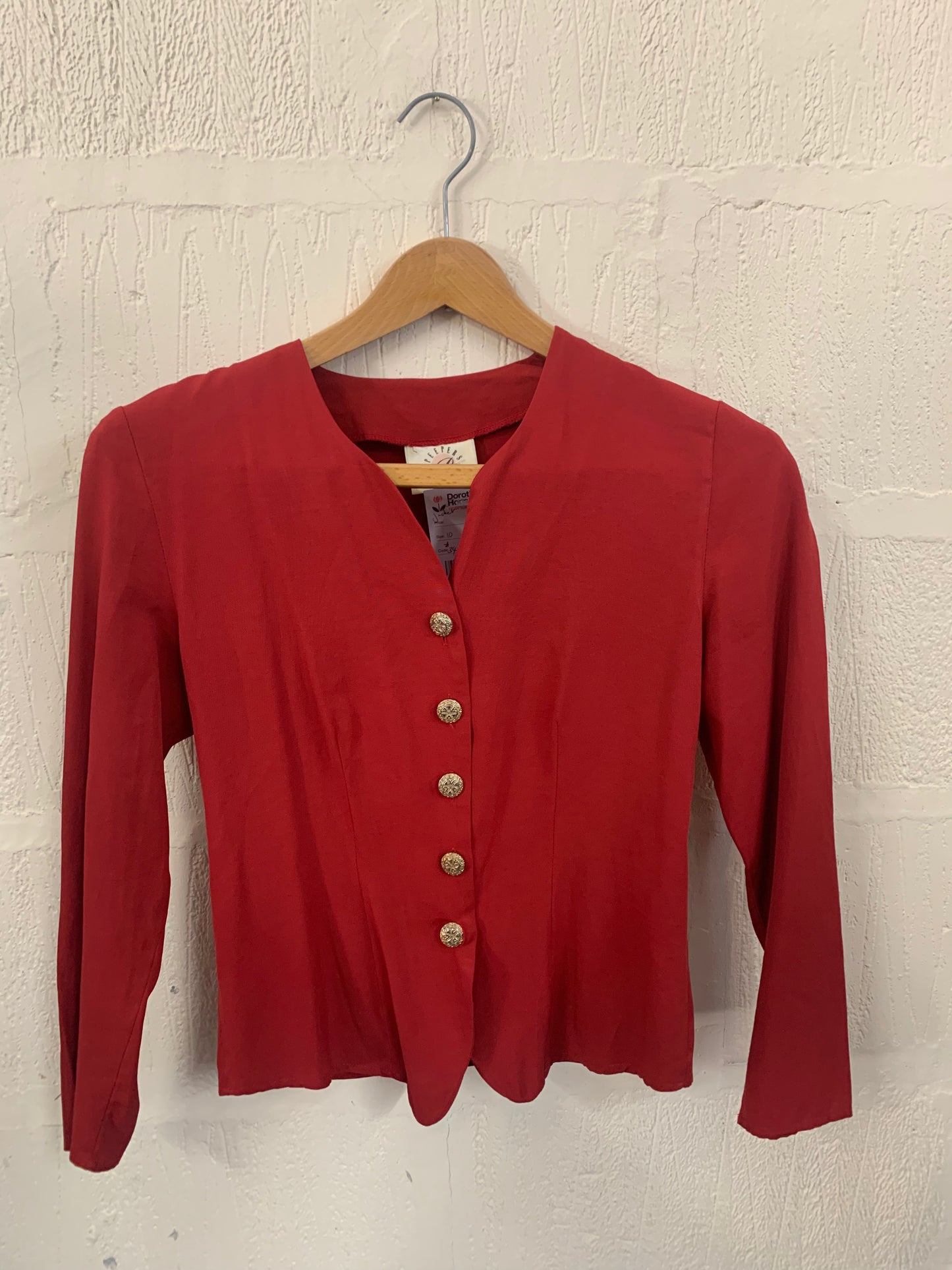 Vintage 1990s Red Light Weight Jacket Size 8