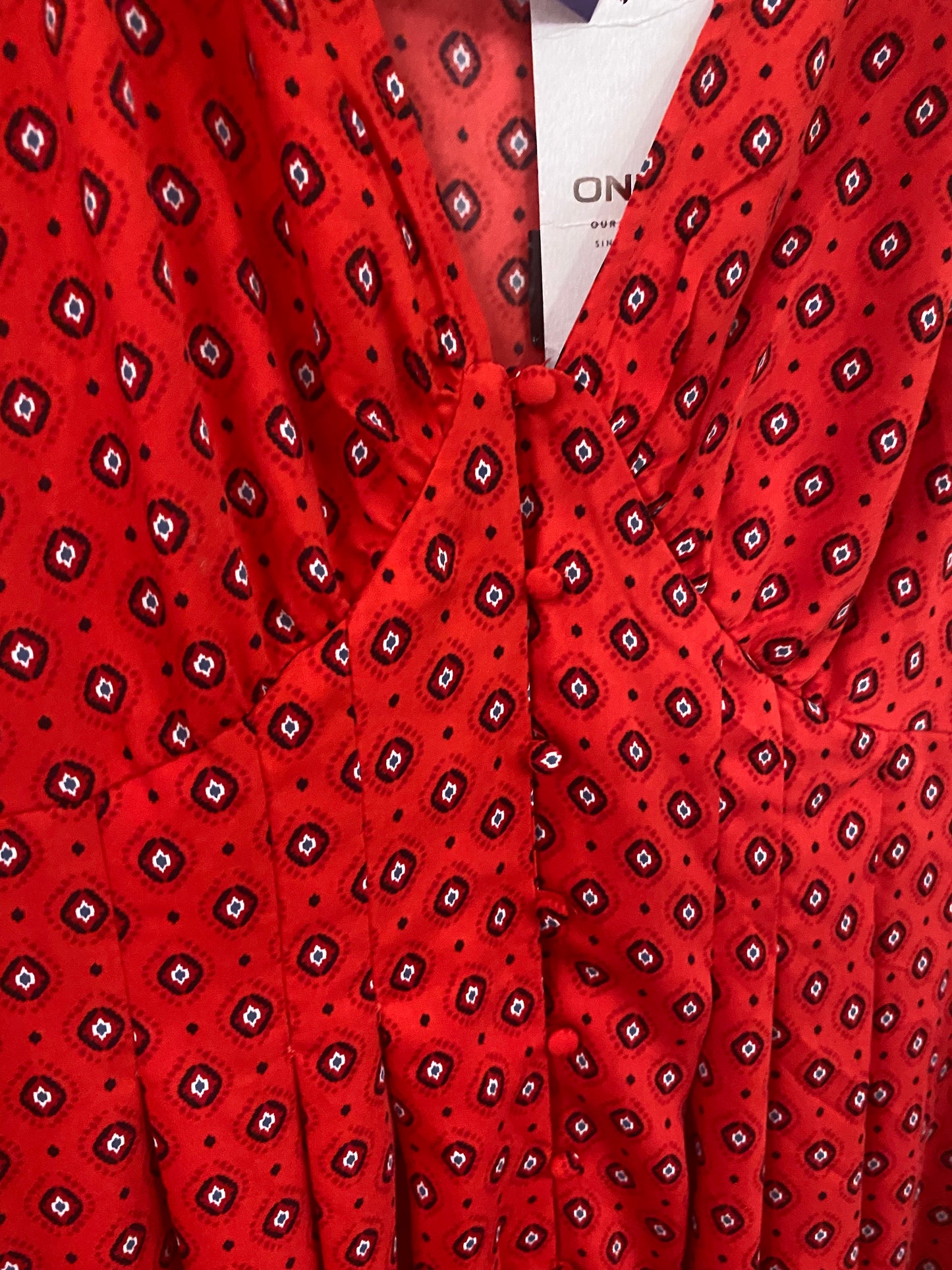 BNWT Red Patterned Maxi Dress Size 10