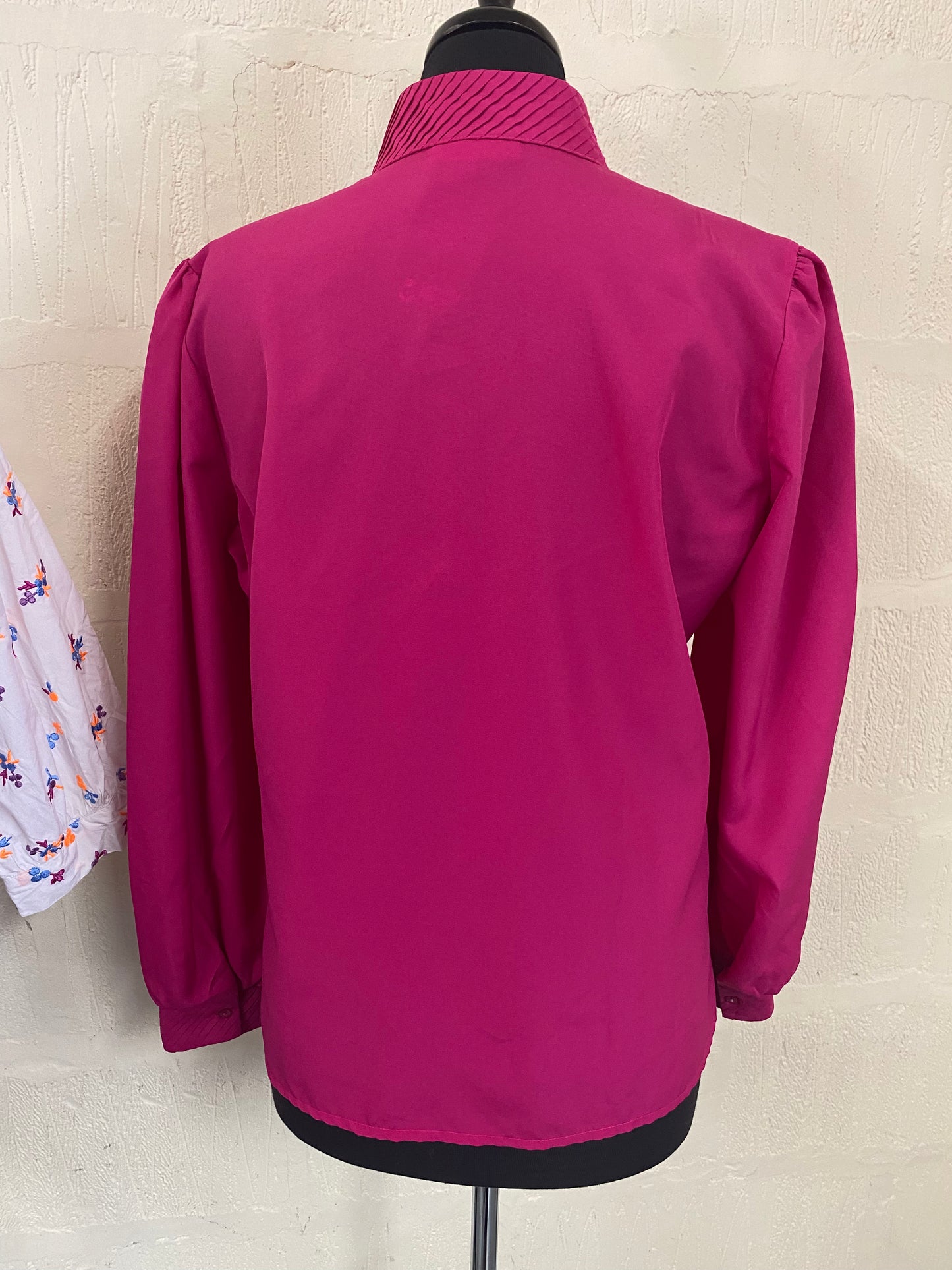 Vintage Fuschia Pink Blouse Size 12