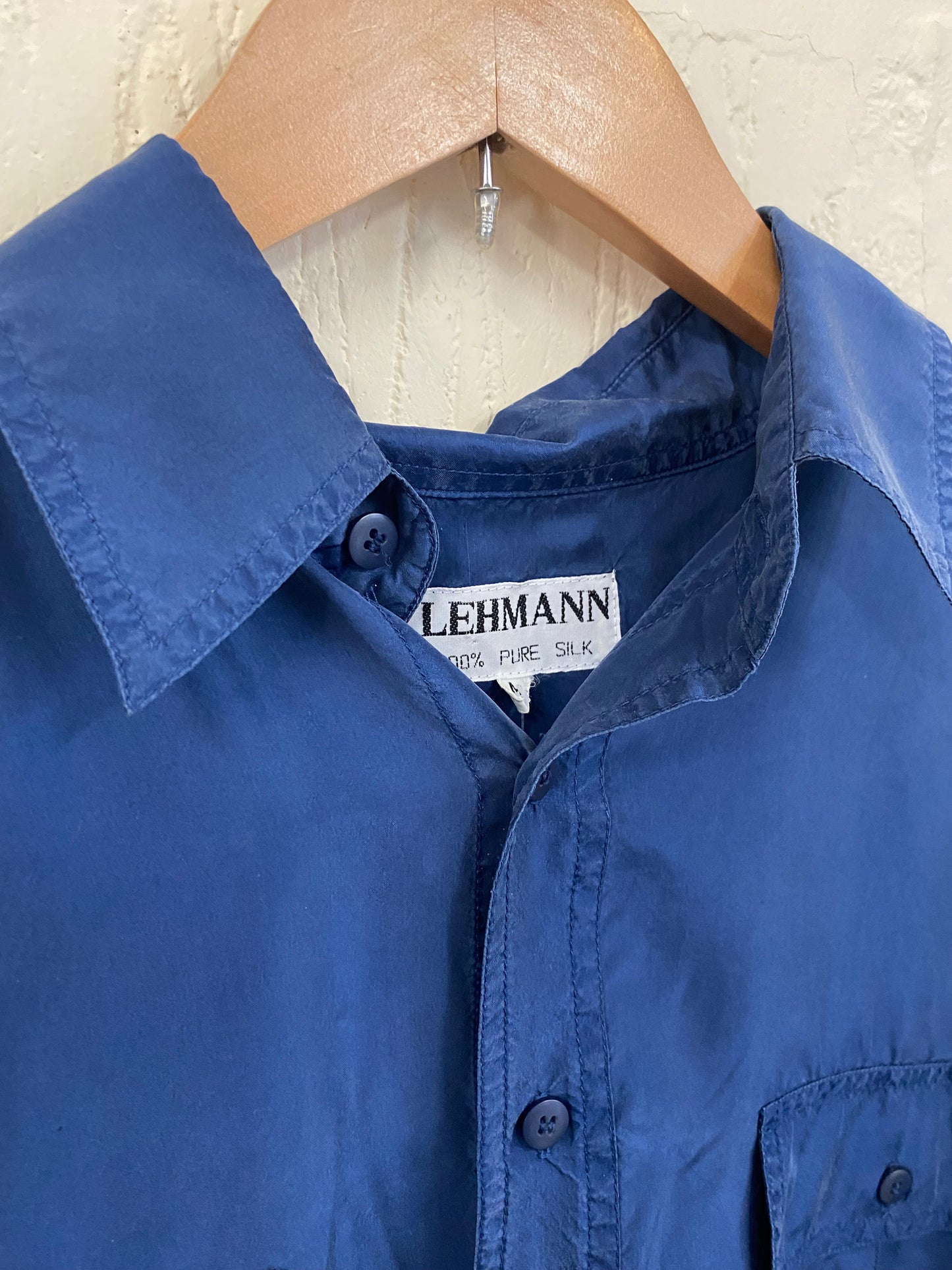 Vintage Navy Silk Blouse Size 16