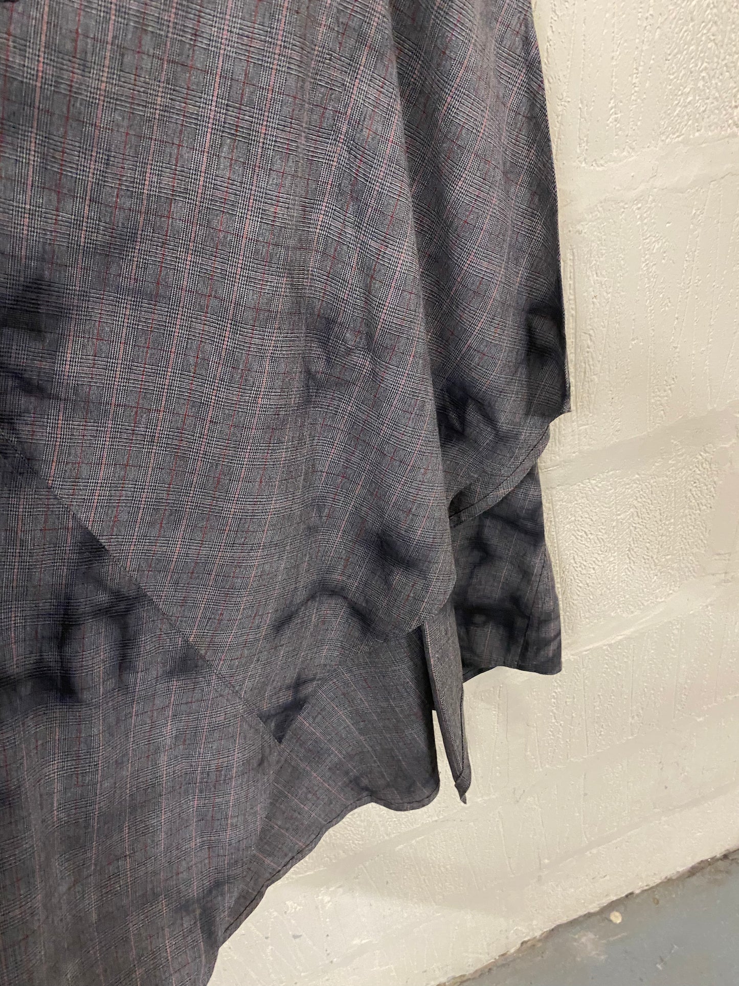 Claire.dk Distressed Fine Check Asymetric Skirt Size 12