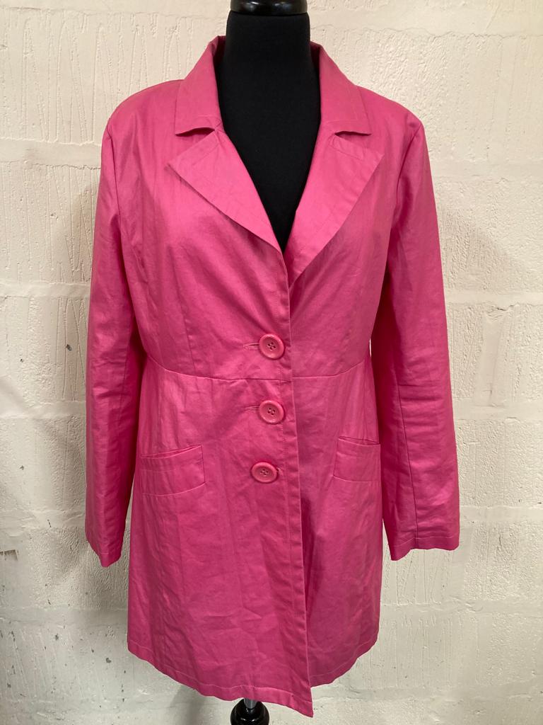 Candy Pink Fenn Wright Manson Thigh Length Coat 14L