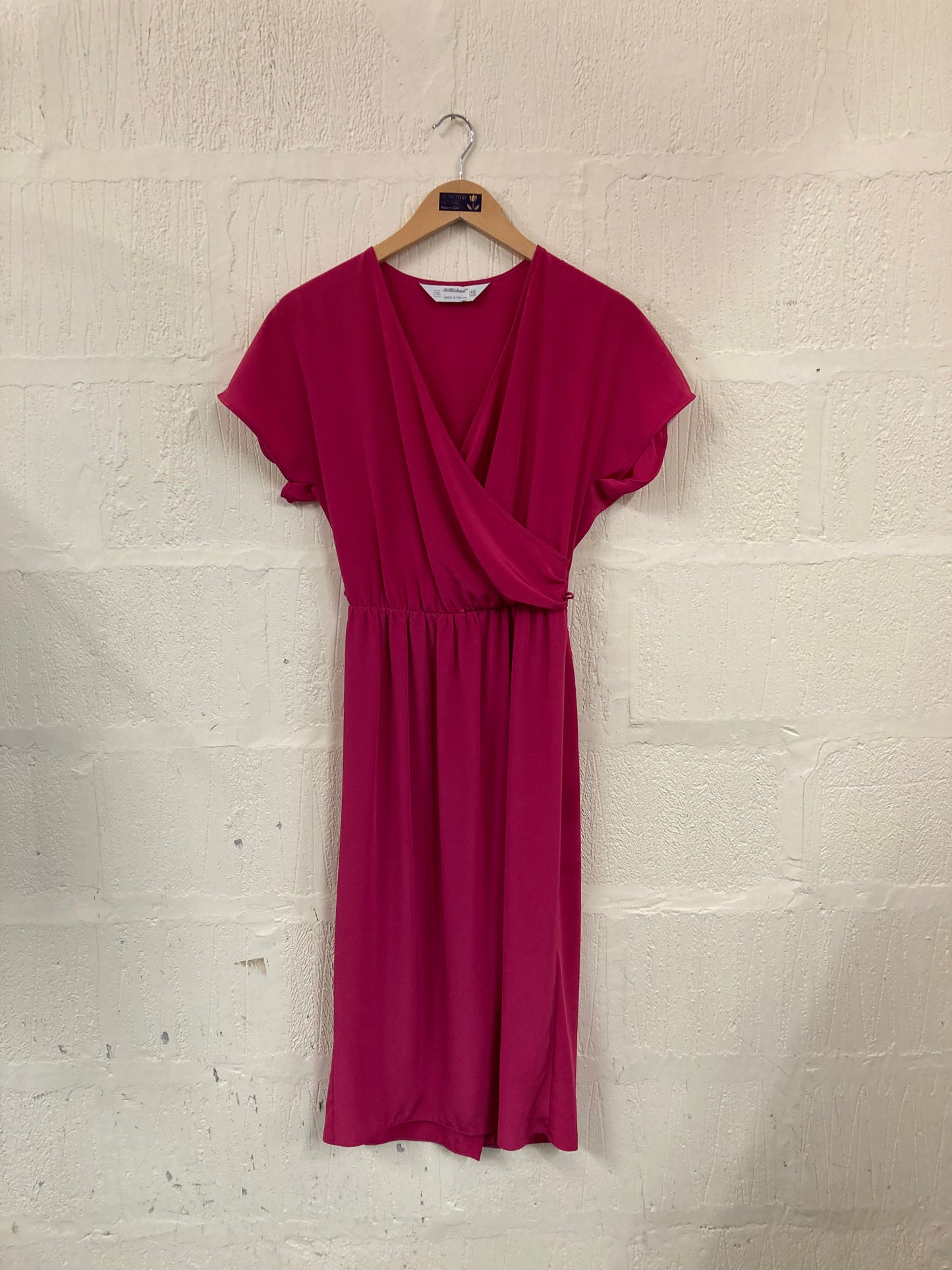 Vintage 1990s Style St Michael Pink Dress Size 8