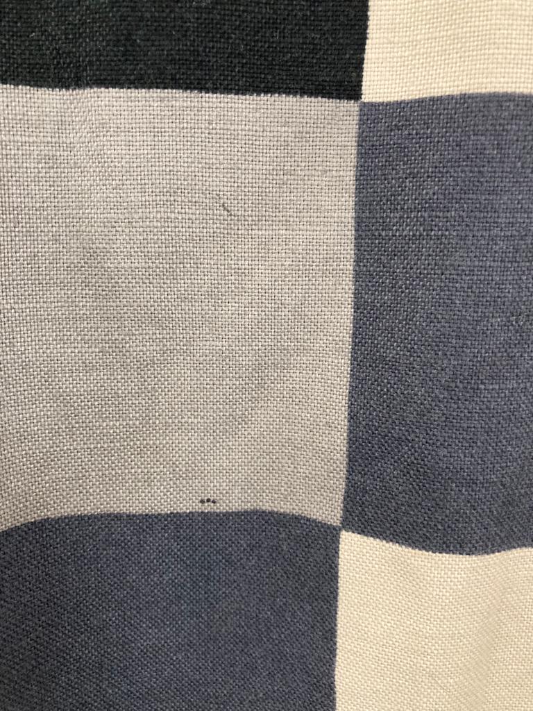 1990s Laura Ashley Navy and Cream A Line Checked Skirt Size 10
