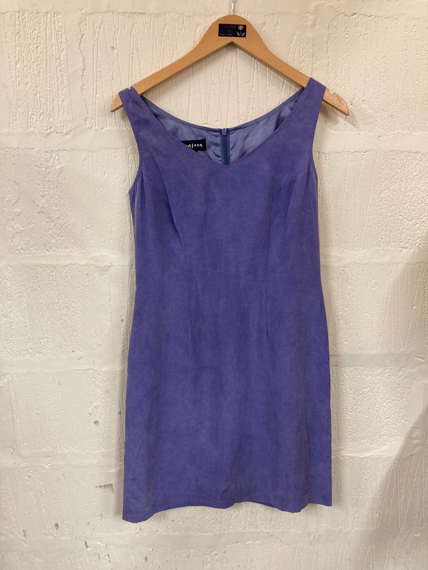 1990s Monsoon, Mauve Fitted Shift Dress Size 10