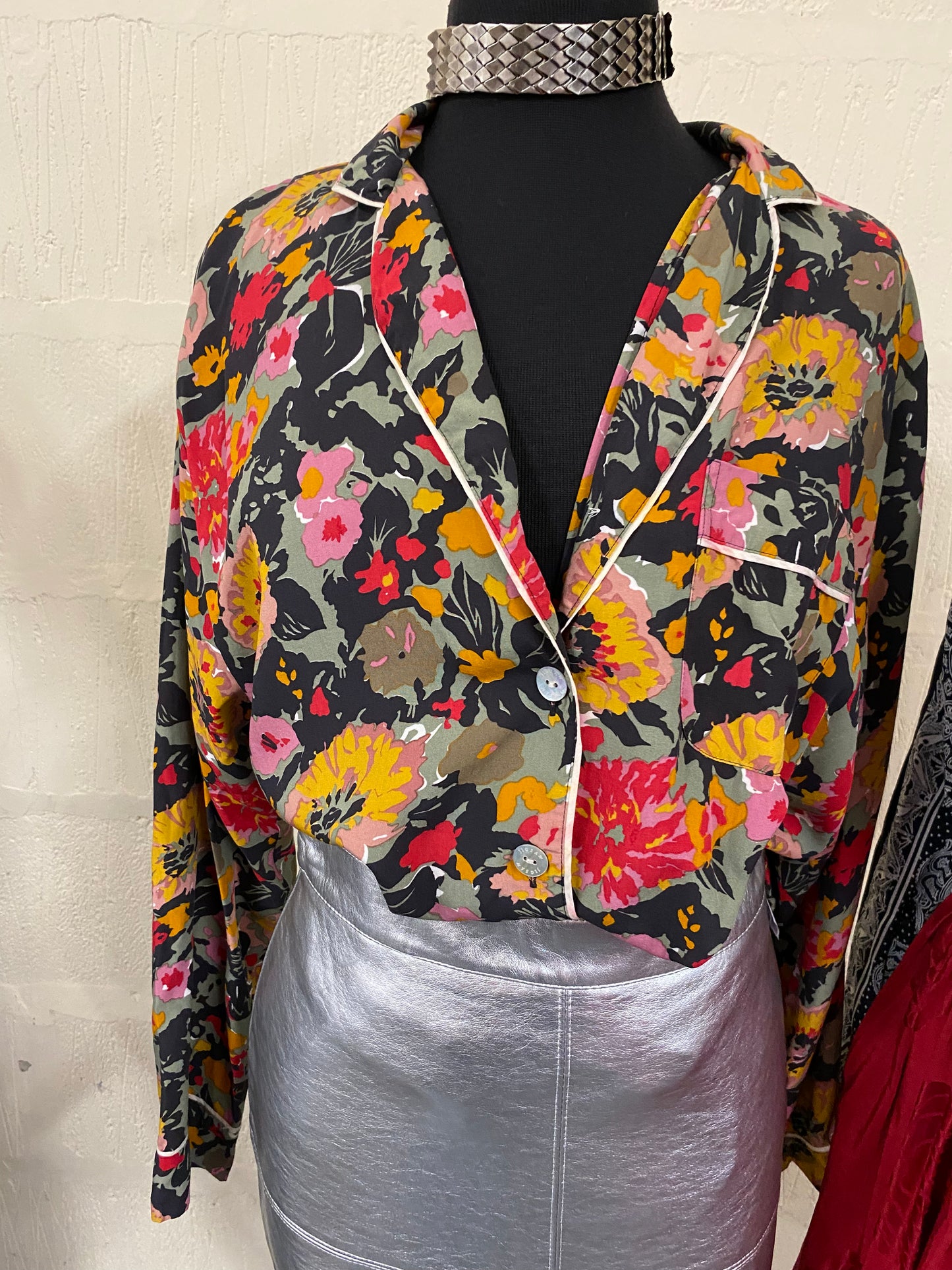 Floral Pyjama Style Shirt Size 12