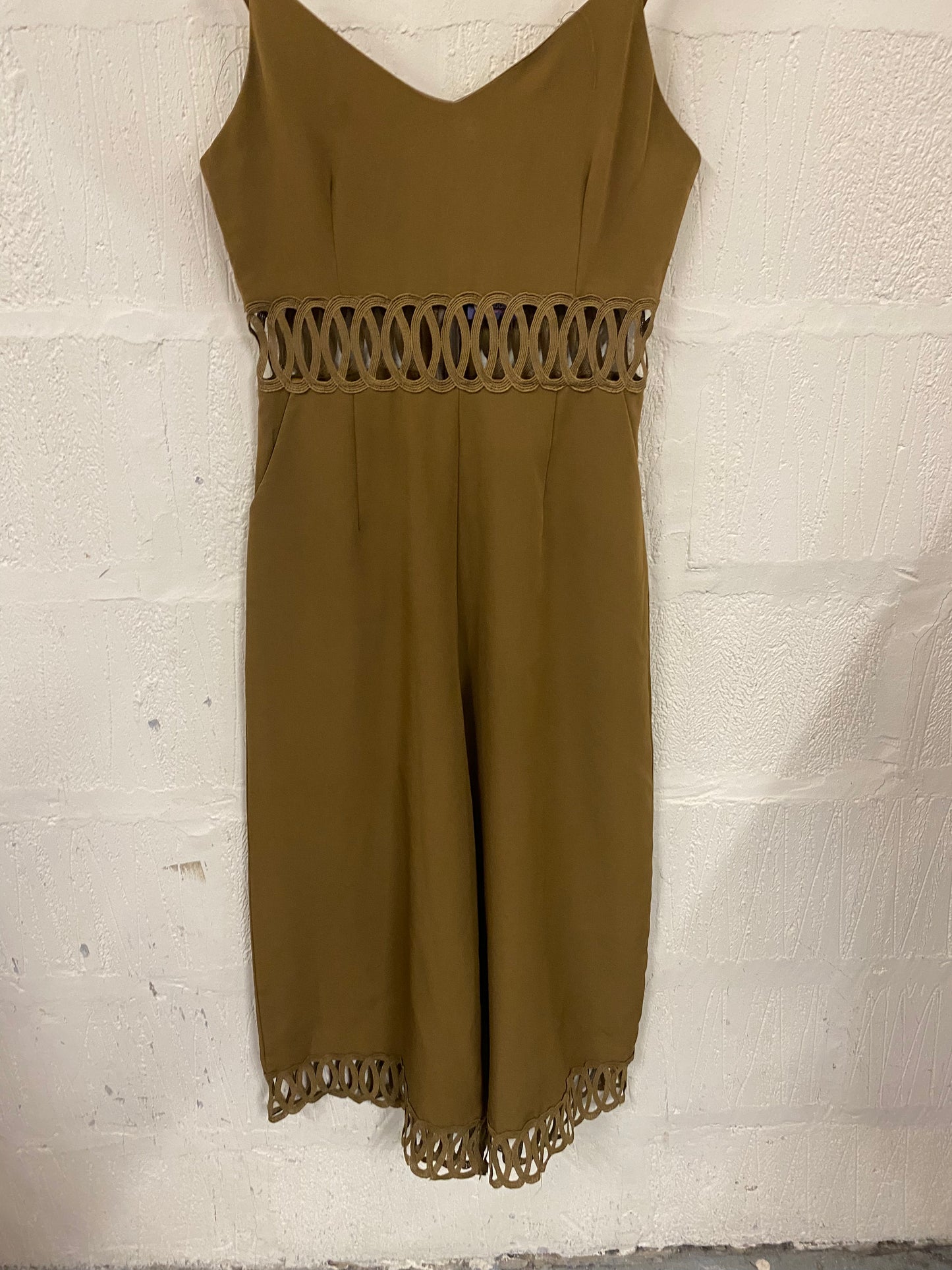 1990s Style Brown Jumpsuit Size 12