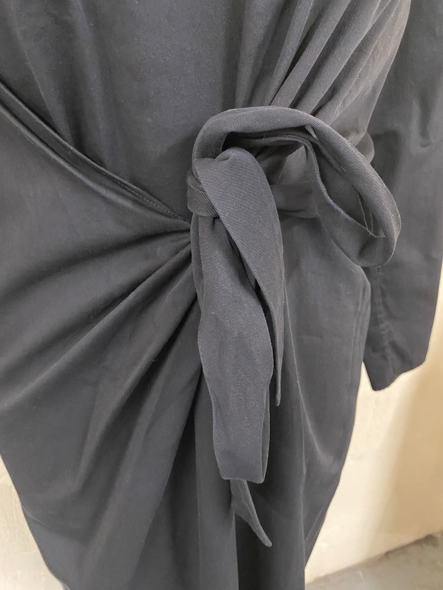 Black Wrap Cos Dress with Tie Front Size 10