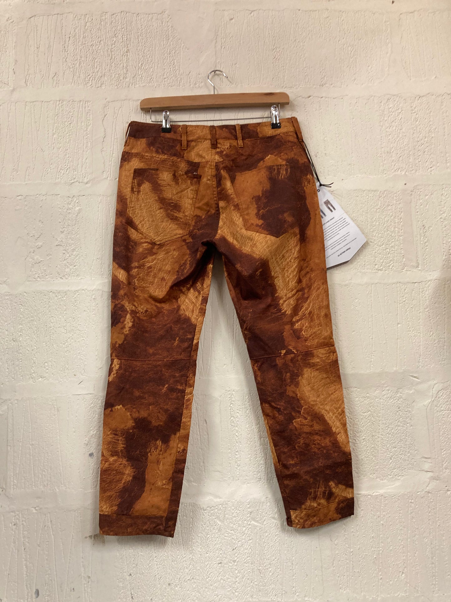 BNWT 00s G STAR RAW Venus Camo Print in Ochre Mid Boyfriend Jean. Size W28 L30