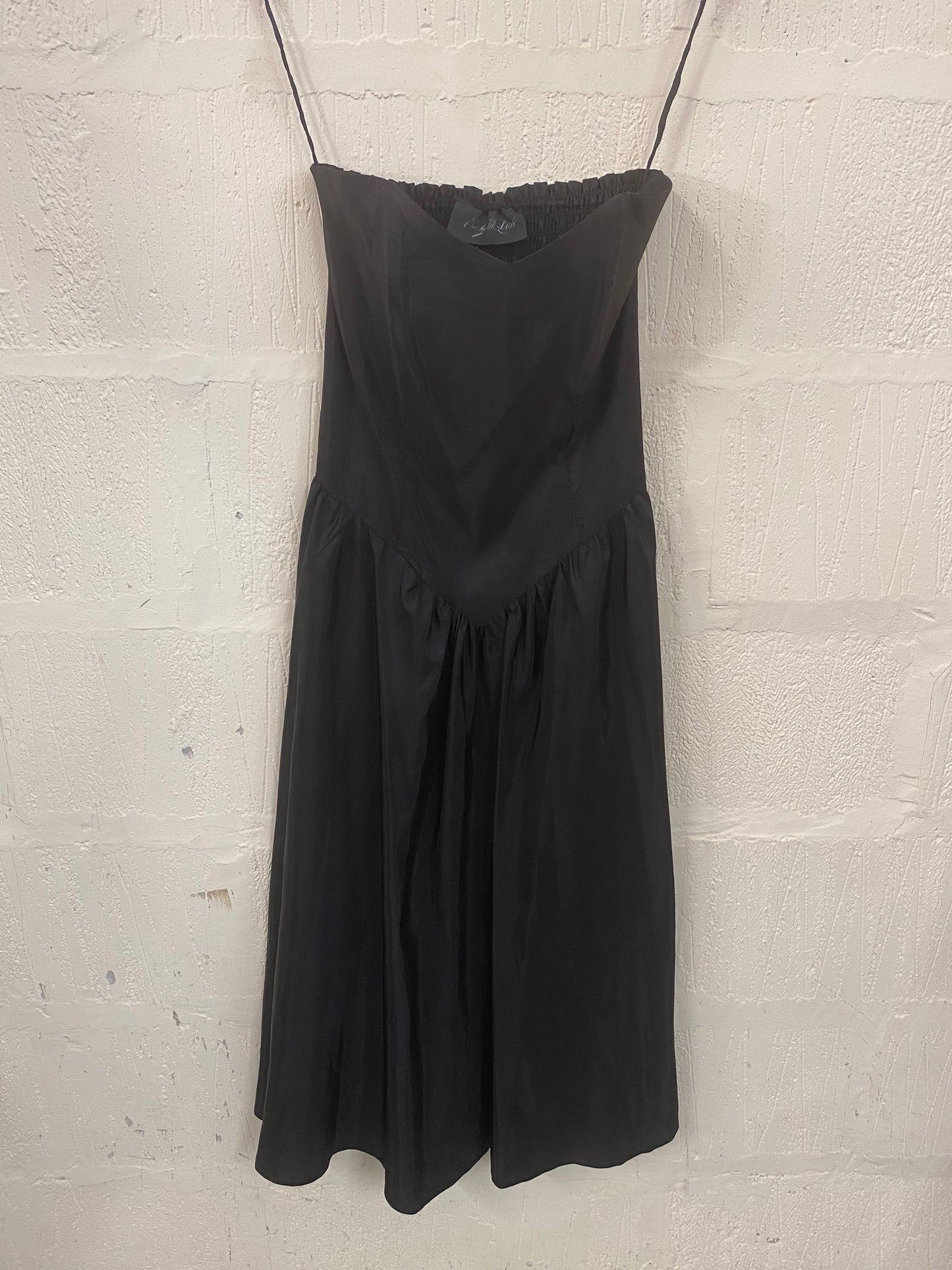 Vintage 1980s Black Strapless Dress Size 12