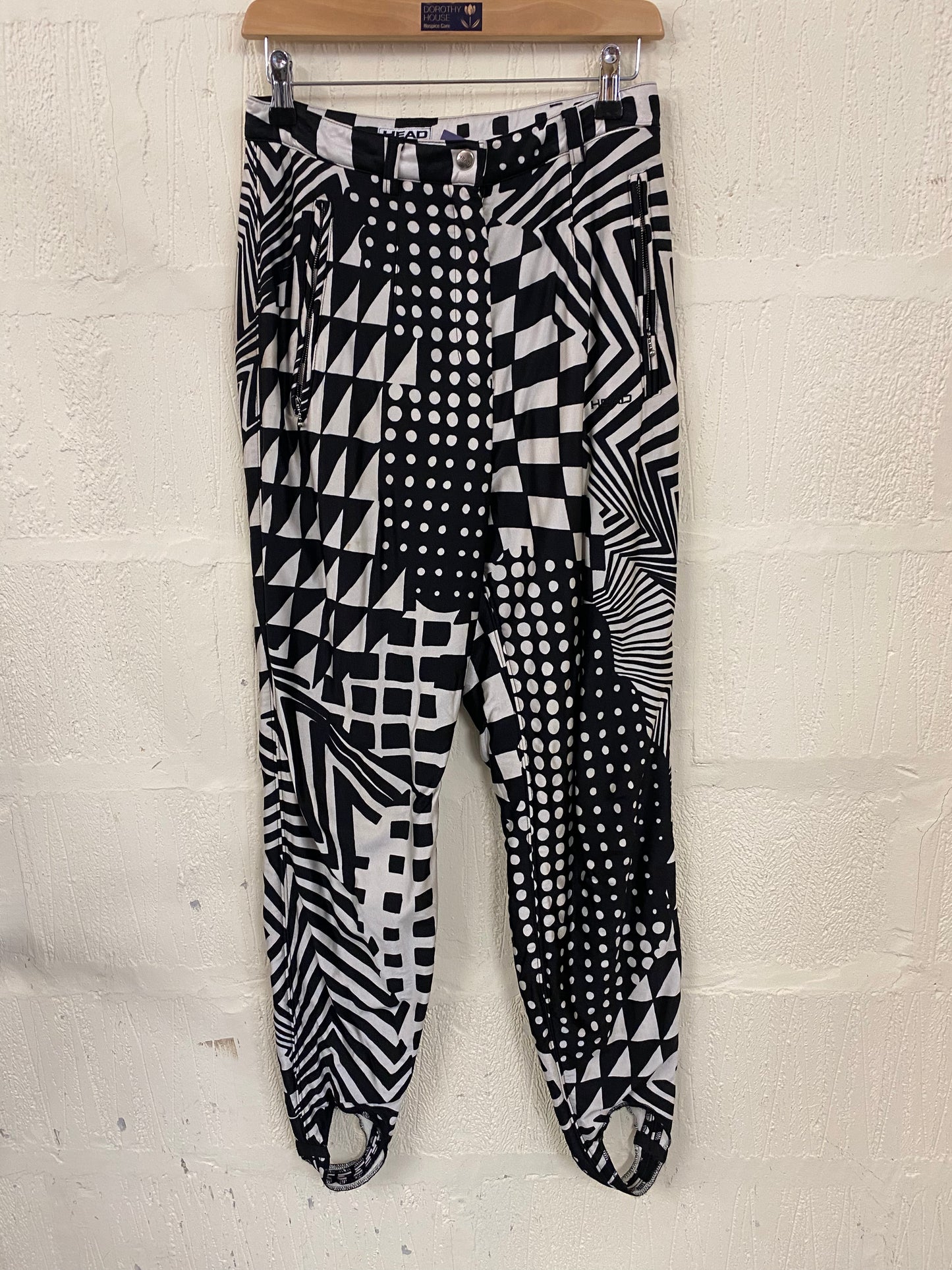Black and White Head Ski Pant/ Trousers Size 10