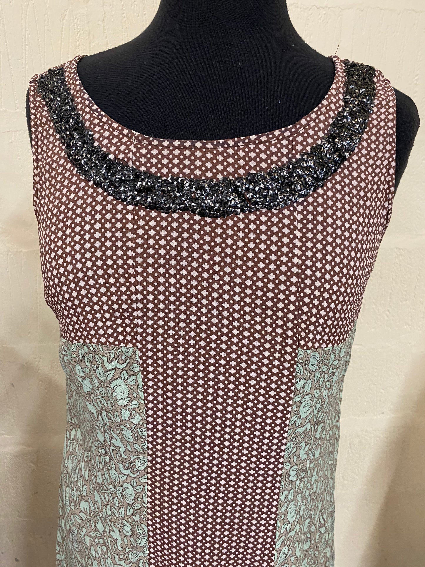 Clements Ribeiro Portobello Patterned Sleeveless Knee Length Dress Size 12
