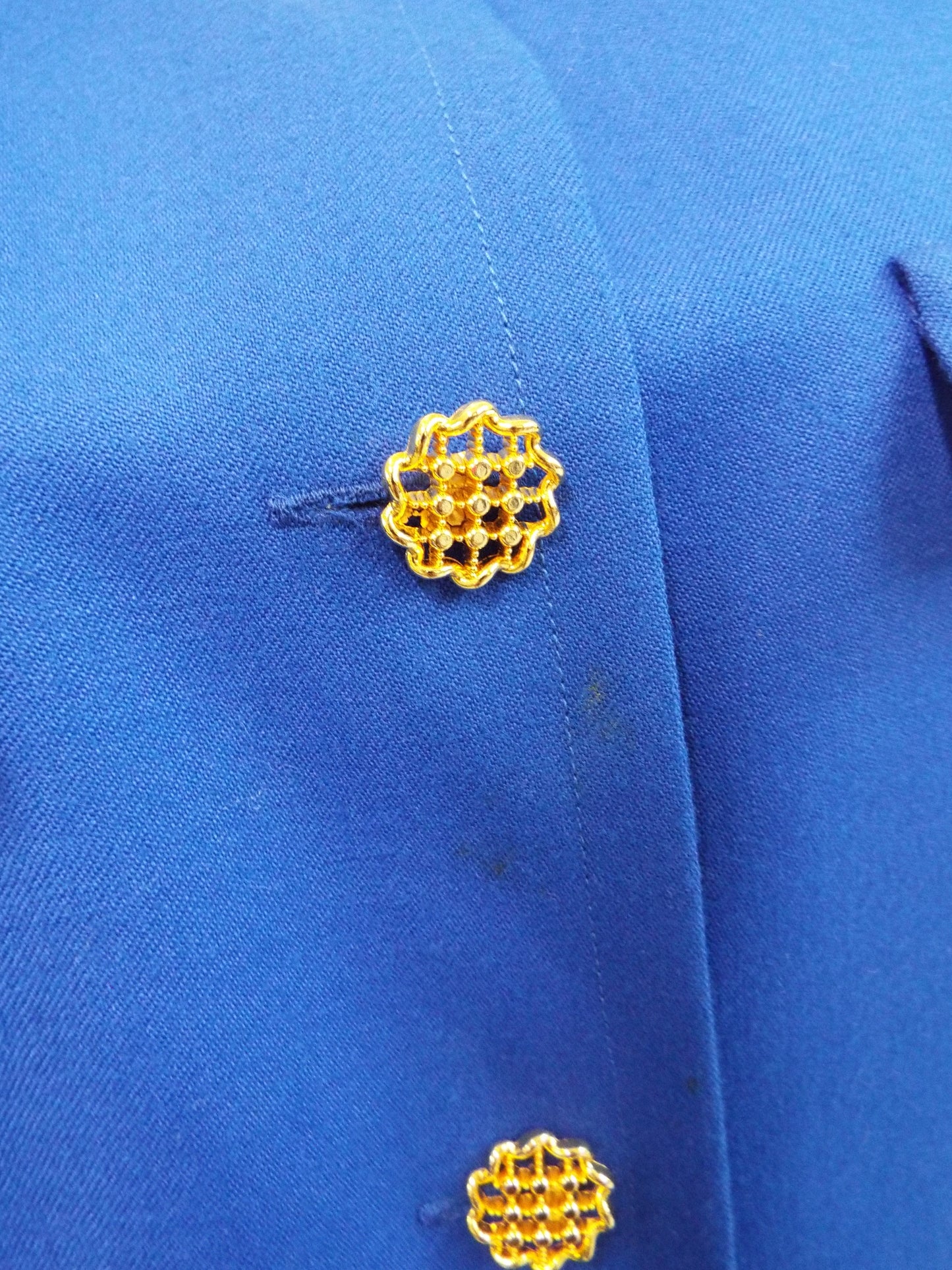 Vintage Royal Blue Smart Jacket Size 16