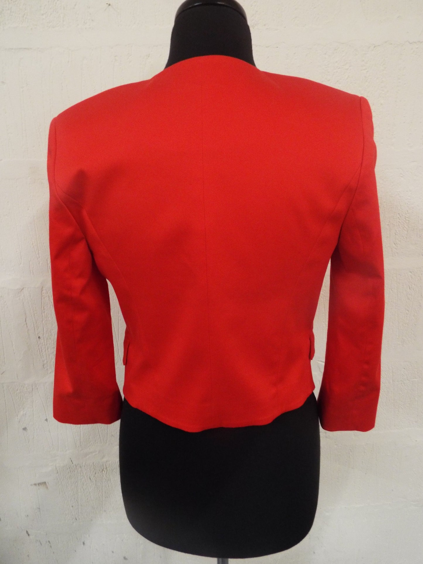 Bright Red Open Front Jacket | Blazer Size 8