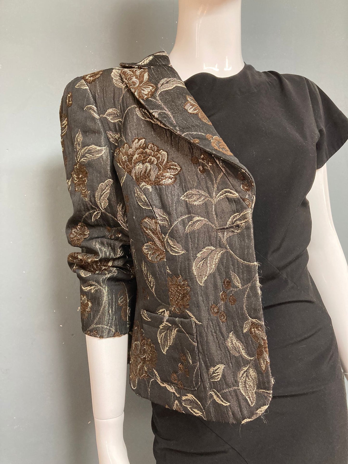 Monsoon Metallic Floral Jacket Size 14