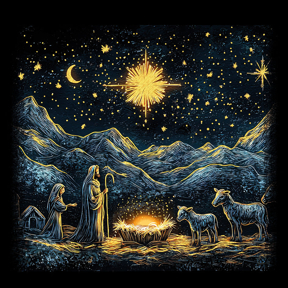 Dorothy House Christmas Card | Starlit Manger