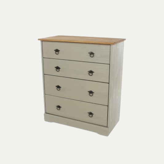 Grey 4 drawer chest