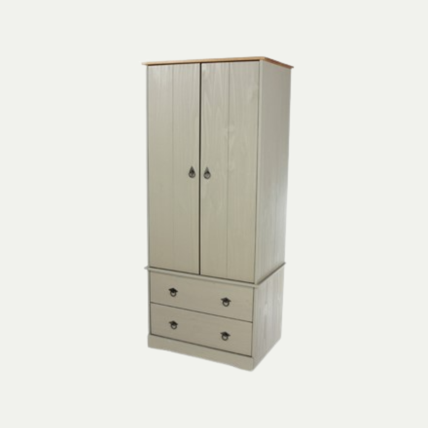Grey 2 door 2 drawer wardrobe