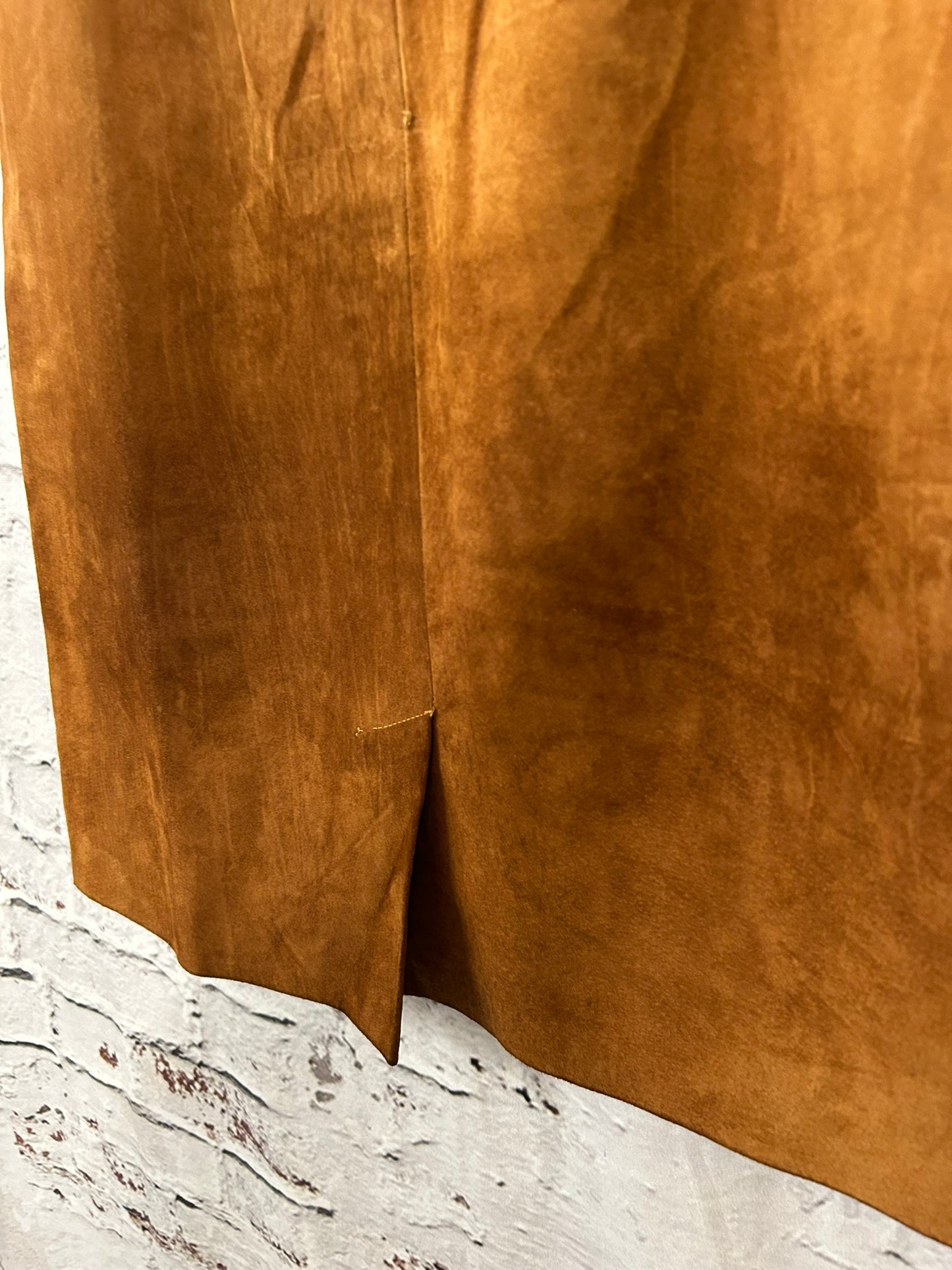 1970s Style Tan Suede Skirt Size 10
