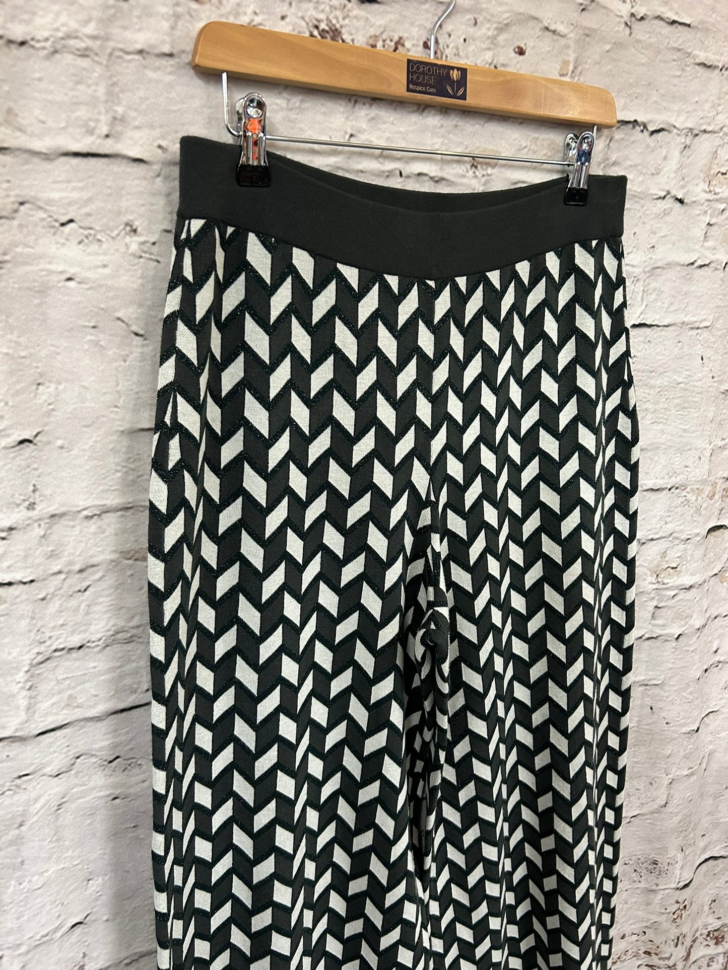 Designer Knitted Wide Leg Cosy Lounge Trousers Size 12-14
