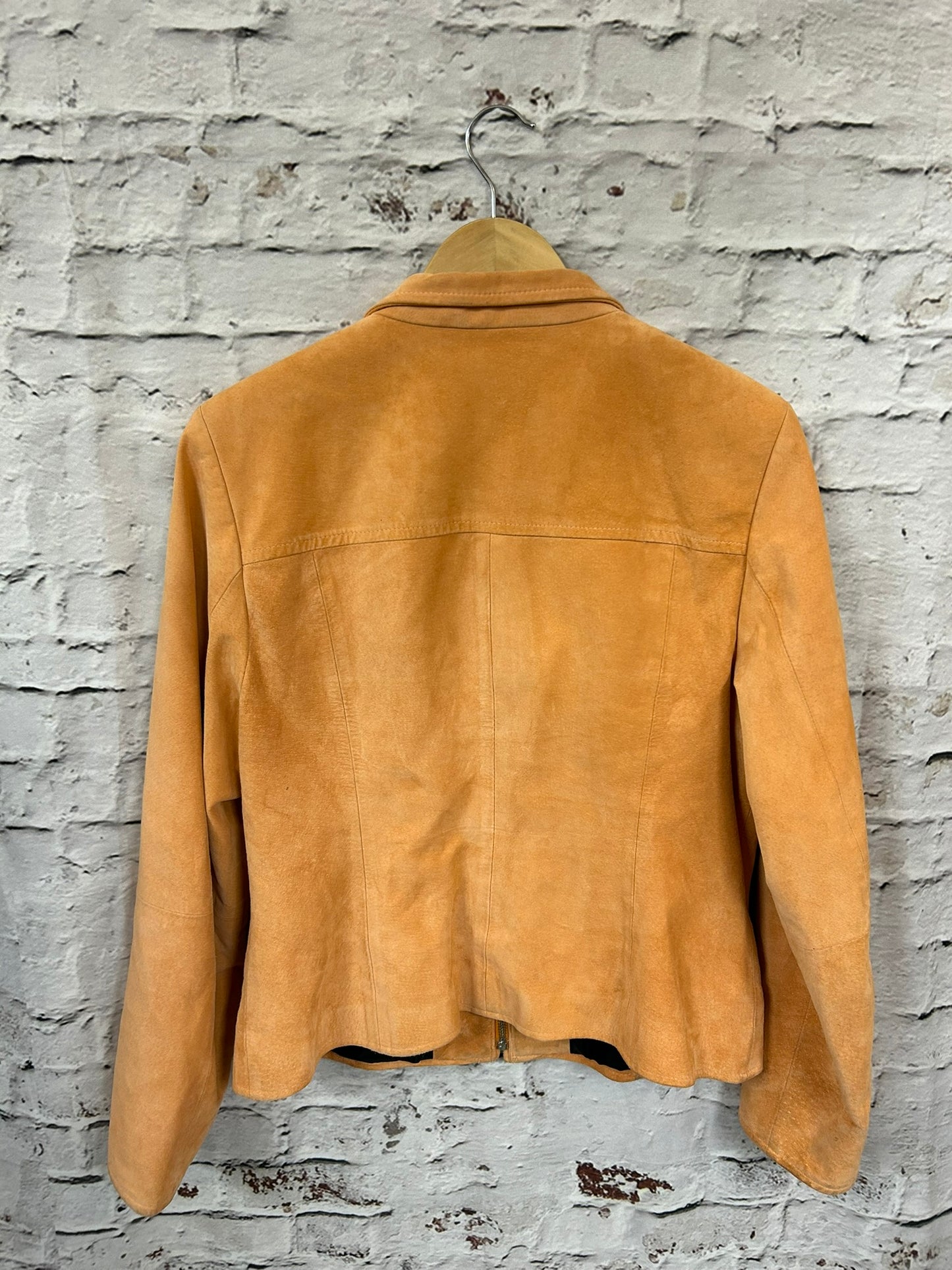 1990s Style Peach Suede Jacket Size 14
