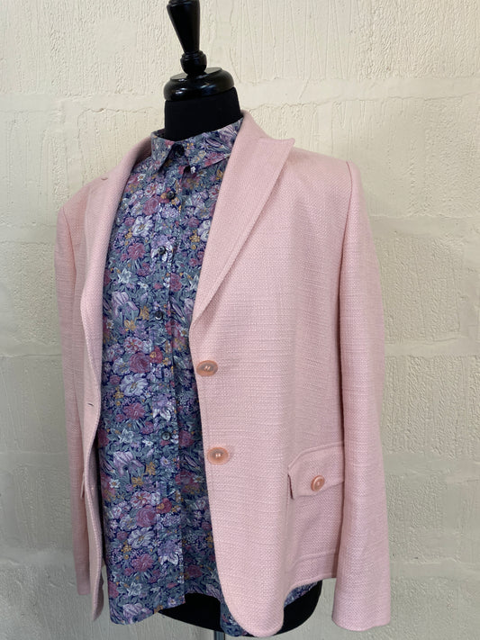 Preloved Vintage Pink Blazer Size 14
