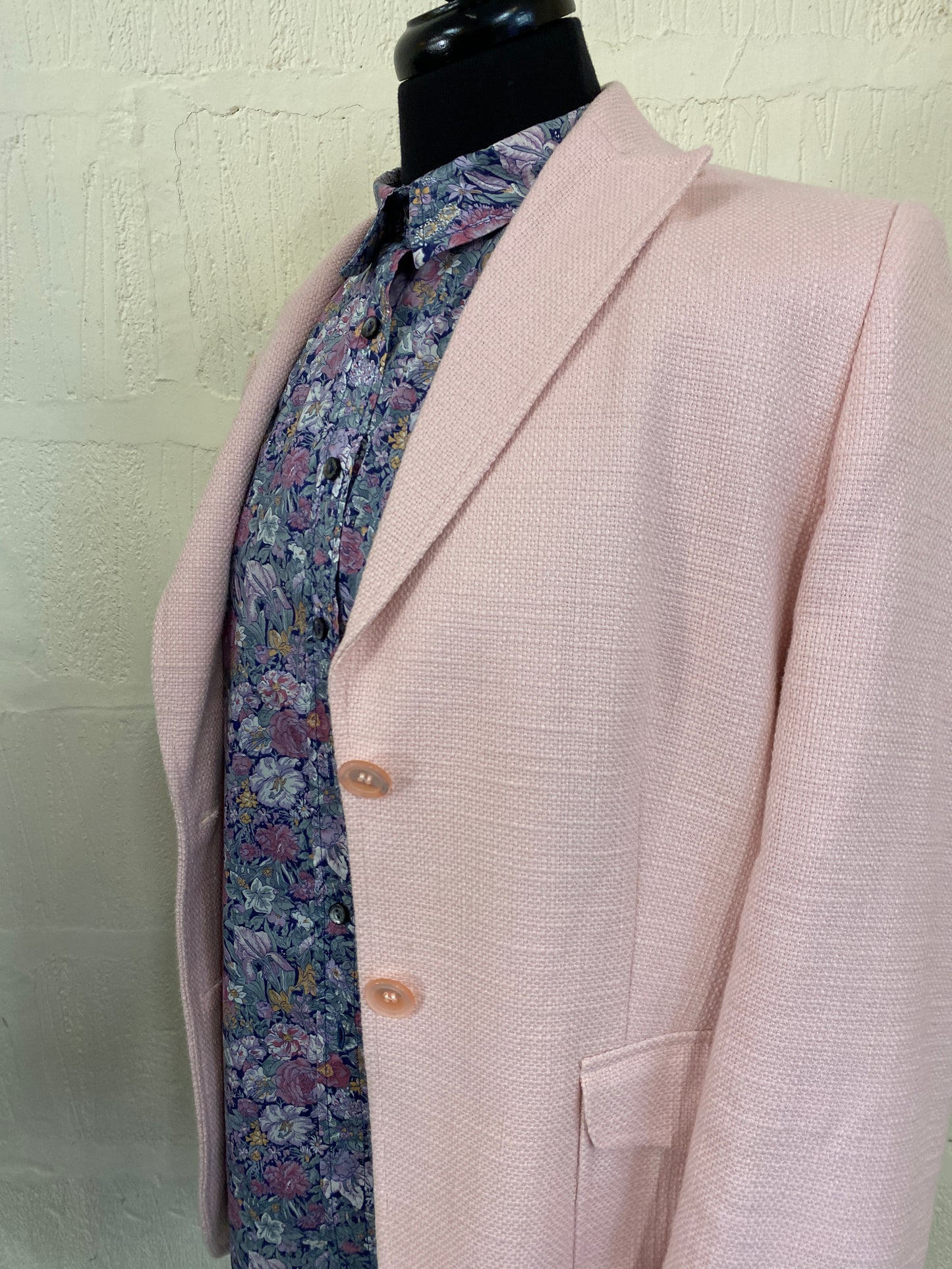 Preloved Vintage Pink Blazer Size 14