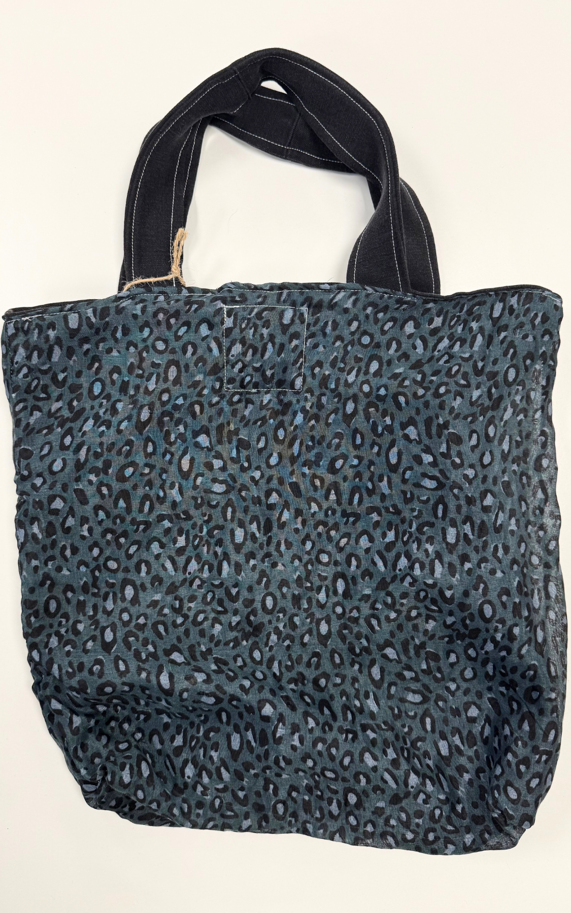 Threads for Care - Reworked Tote Bag in Black Denim