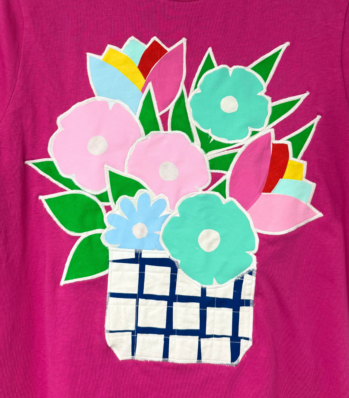 Threads for Care - Reworked T-Shirt in Fuchsia