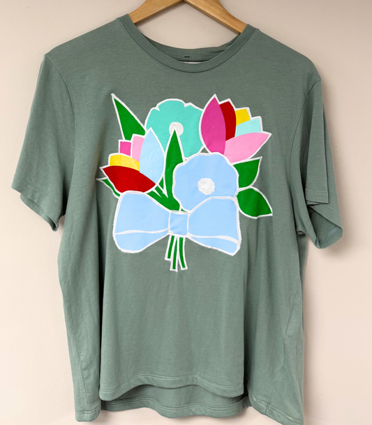 Threads for Care - Reworked T-Shirt in Olive Green