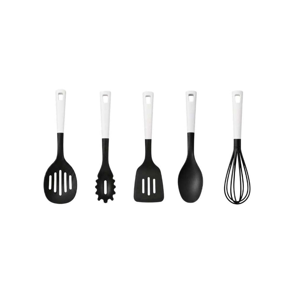 5 Piece Kitchen Utensil Set | Heat Resistant Cooking Utensils Multipack for Everyday Use