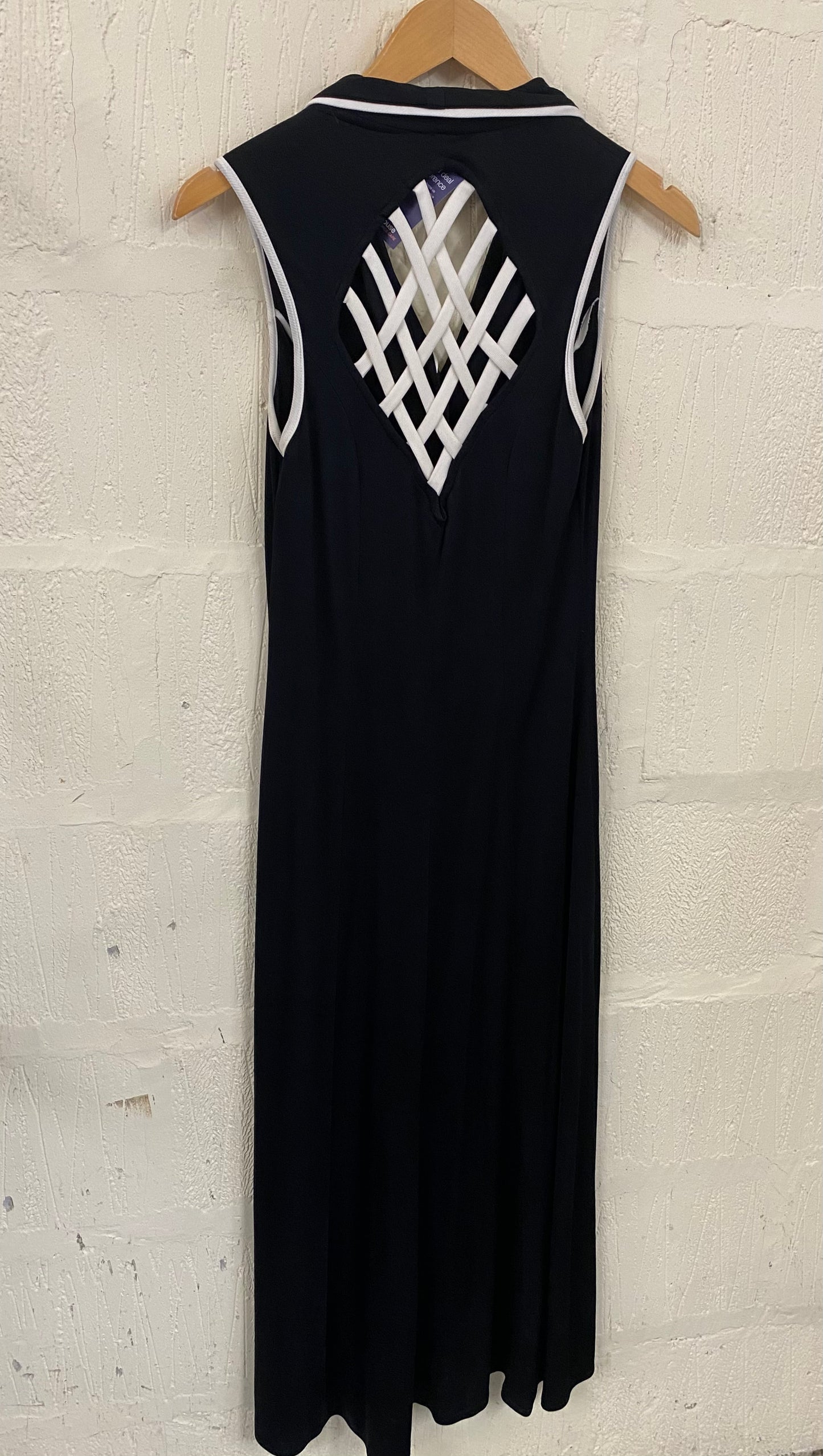 1960s style Black and White Maxi Dress