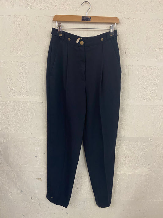 Vintage Nautical Tapered Leg Trouser Size 10