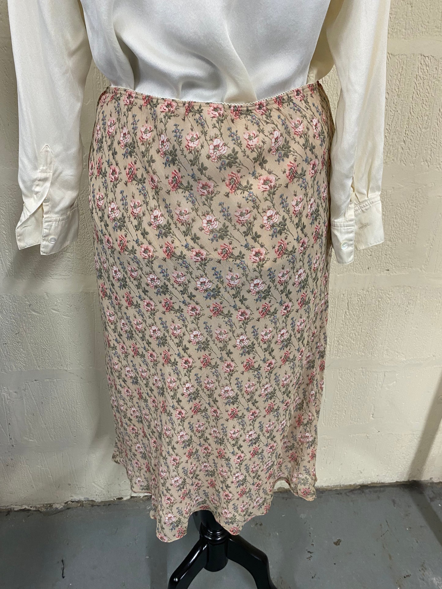 1990s Next Floral Midi Skirt Size 10