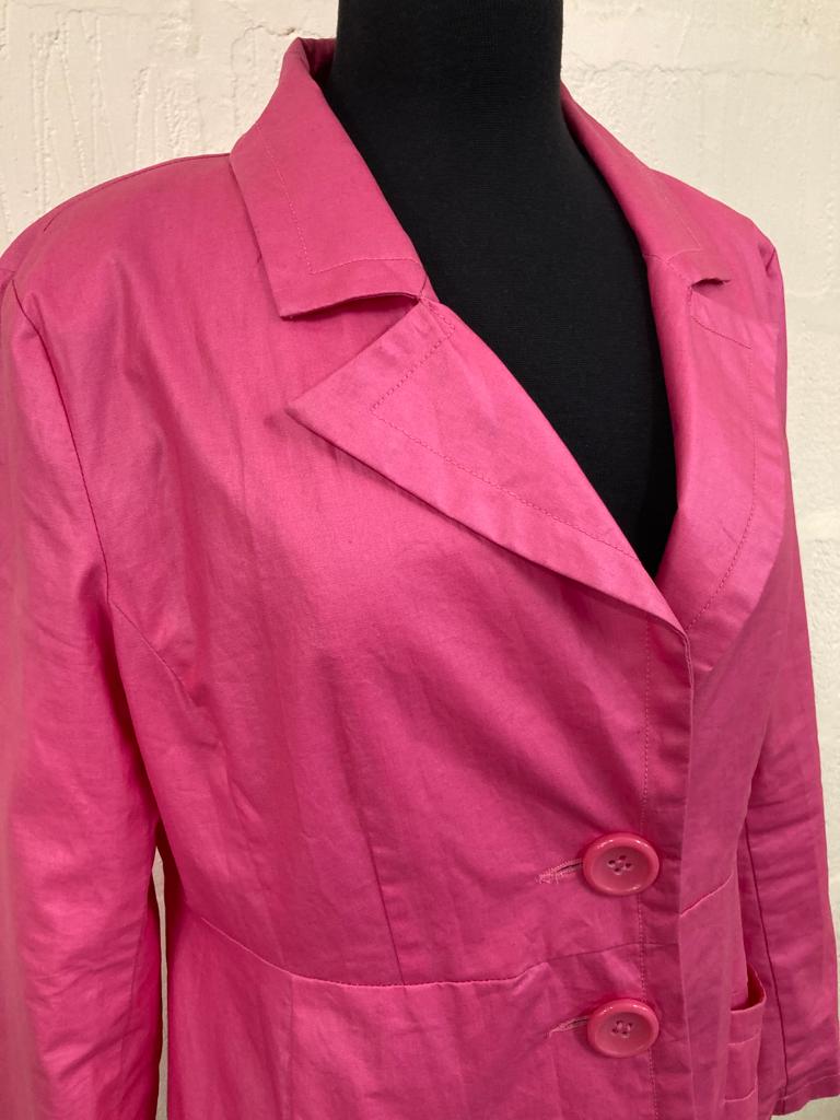 Candy Pink Fenn Wright Manson Thigh Length Coat 14L