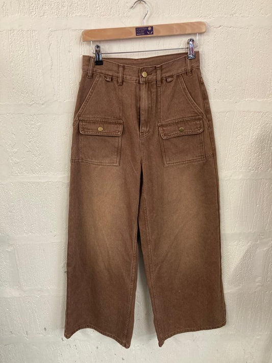 Brown Baggy Flared Jeans Size S