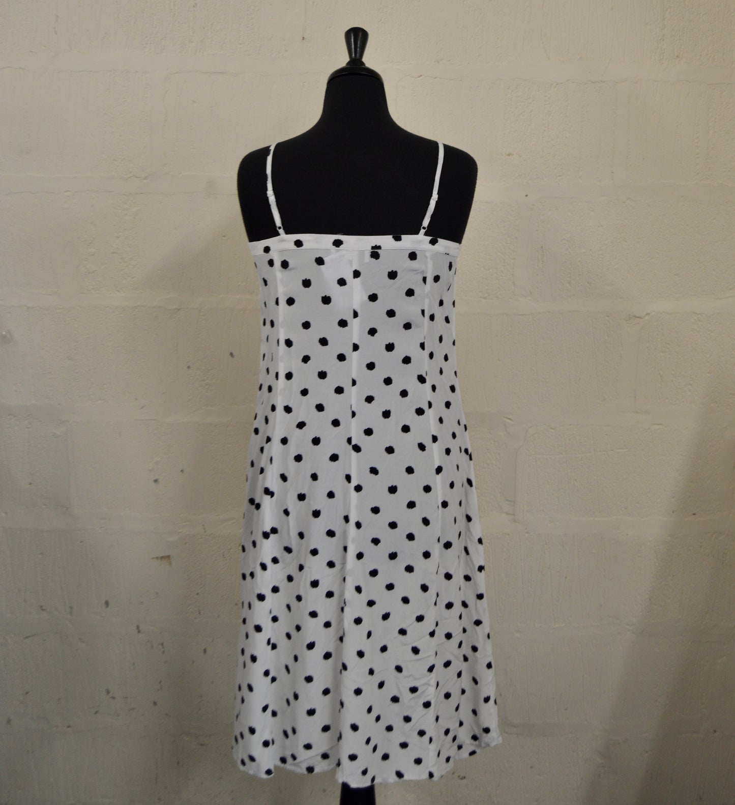 And Other Stories Black and White Polka Dot 90s Style Midi Dress