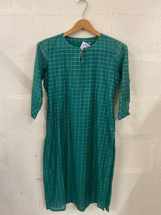 Vintage Emerald Green Midi Kaftan Size 14