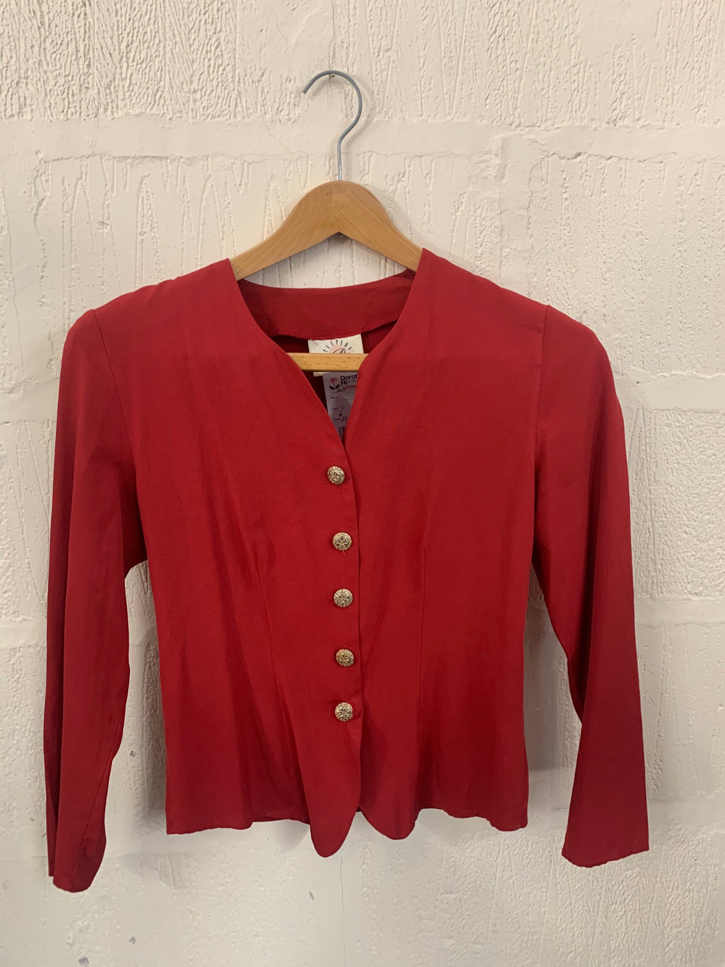 Vintage 1990s Red Light Weight Jacket Size 8