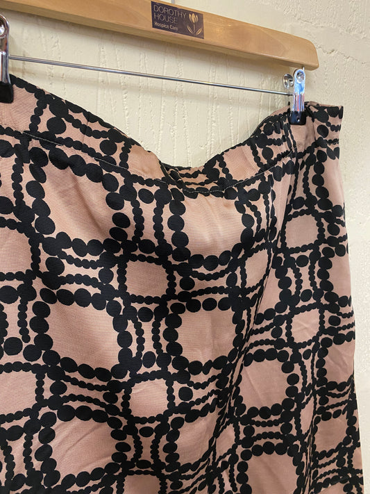 Marni Bronze and Black Patterned Knee Length Skirt Size 102