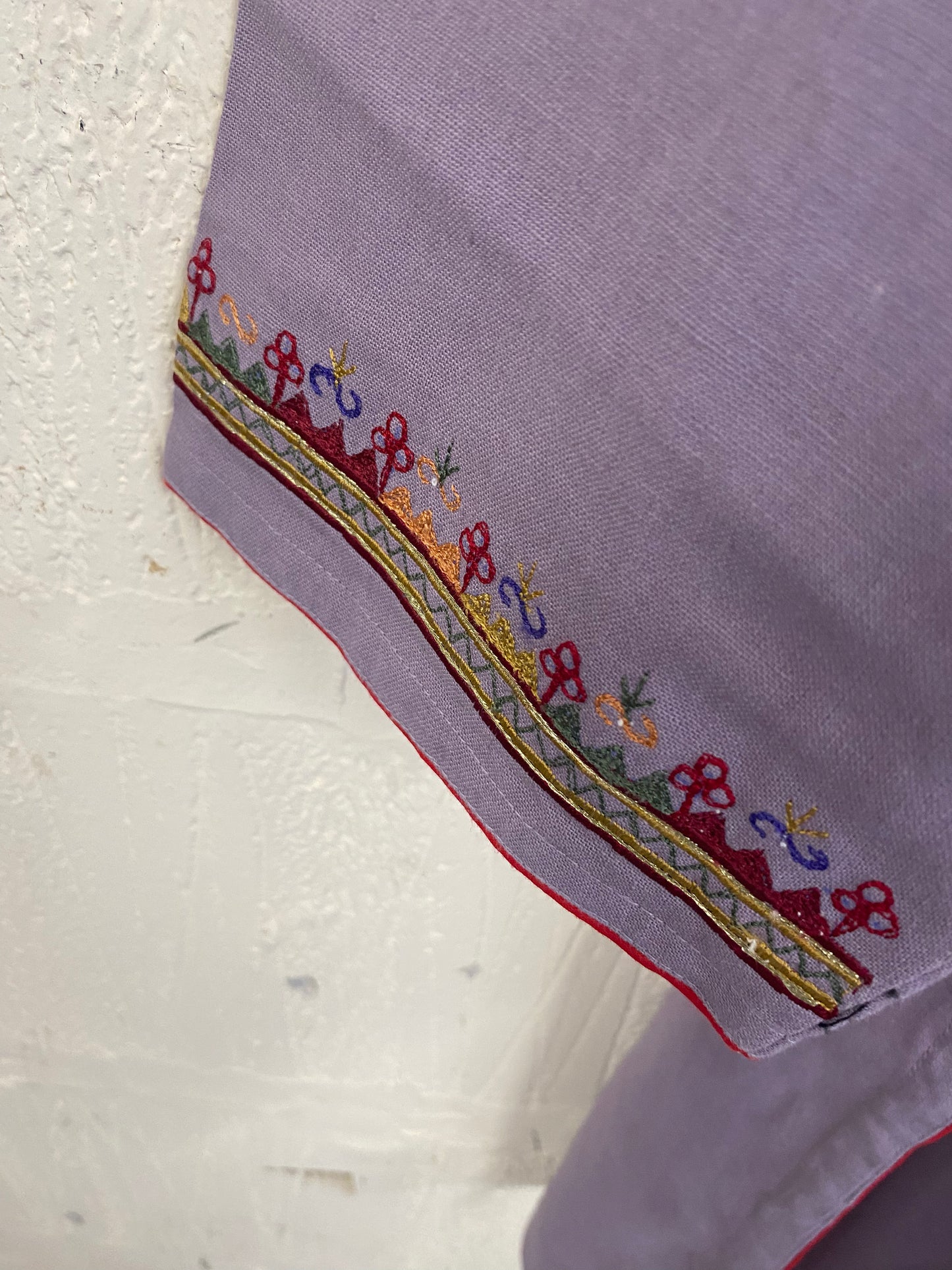 Preloved Purple Embroidered Kurta Shirt. Size M- L