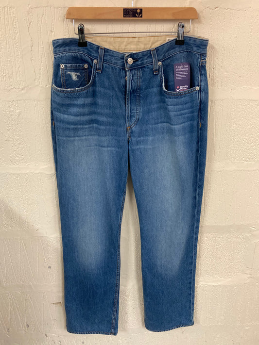 1990s Style Rag and Bone Denim Wide and Low Waist Jeans  Size 30, Size 12