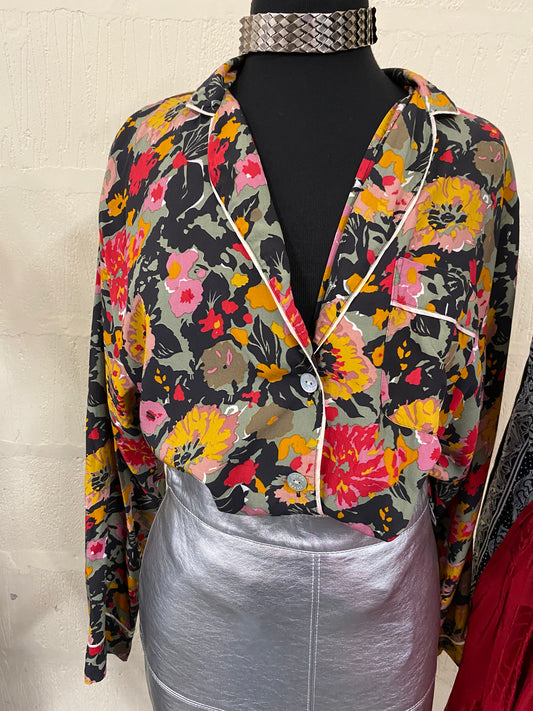 Floral Pyjama Style Shirt Size 12