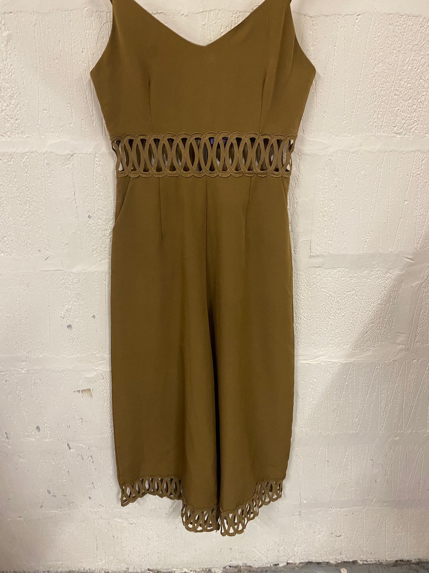1990s Style Brown Jumpsuit Size 12