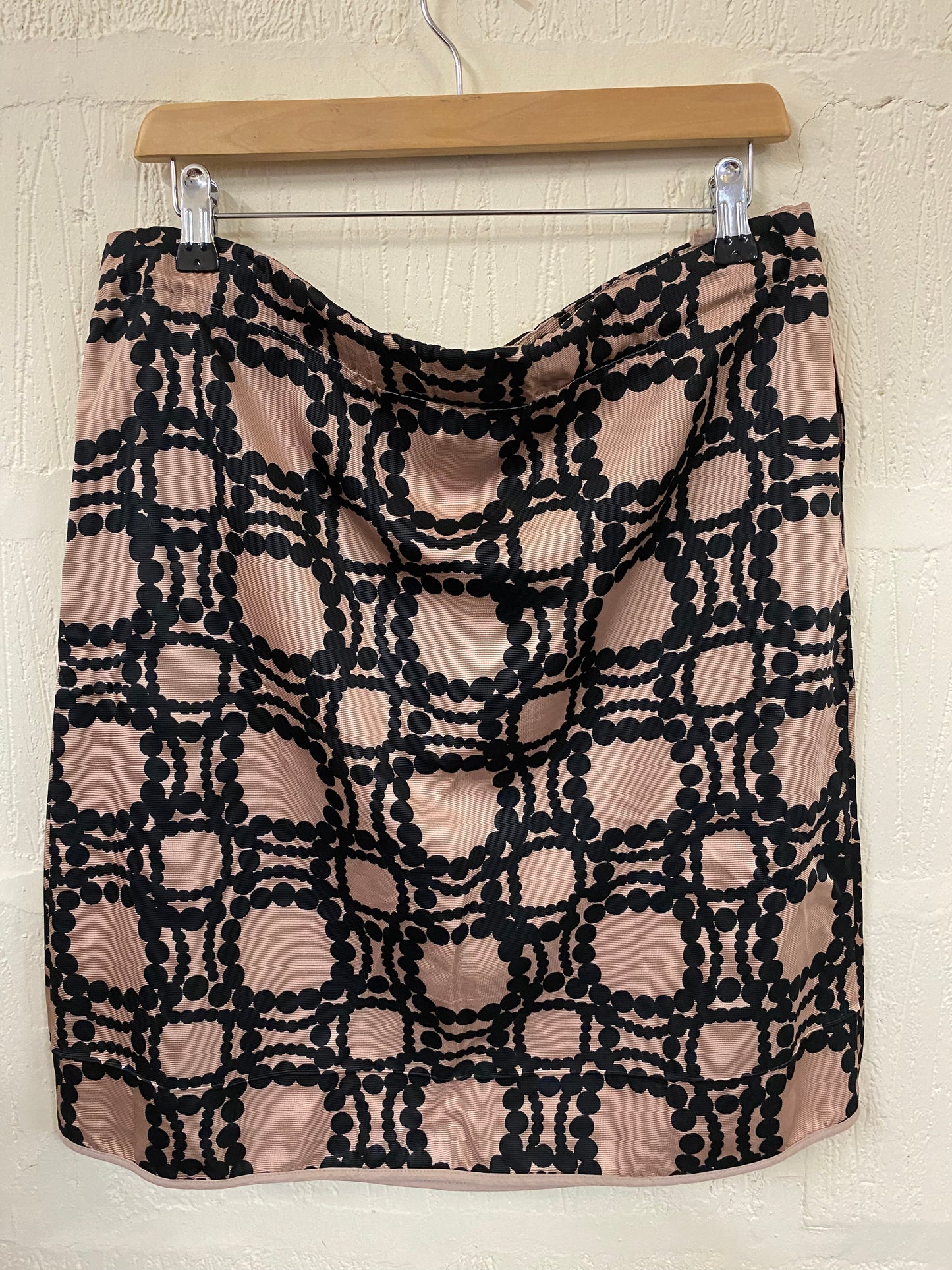 Marni Bronze and Black Patterned Knee Length Skirt Size 102